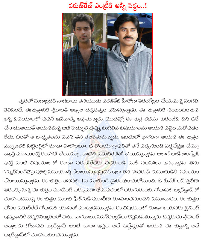 pawan kalyan,varun tej,varun tej in pawan kalyan control,all set to varun tej entry,varun tej entry movie details,power star pawan kalyan with varun tej,naga babu son,mega support to varun tej entry,mega heroes support to varun tej entry  pawan kalyan, varun tej, varun tej in pawan kalyan control, all set to varun tej entry, varun tej entry movie details, power star pawan kalyan with varun tej, naga babu son, mega support to varun tej entry, mega heroes support to varun tej entry